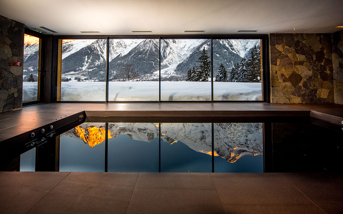 Le Chalet Mont Blanc Chamonix indoor pool