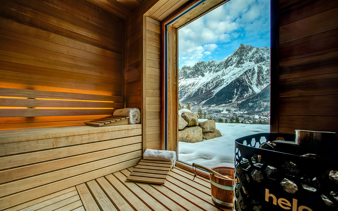 Le Chalet Mont Blanc Chamonix the sauna